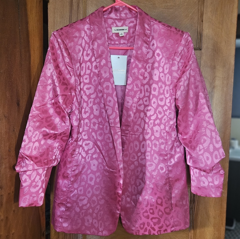 Leopard print blazer